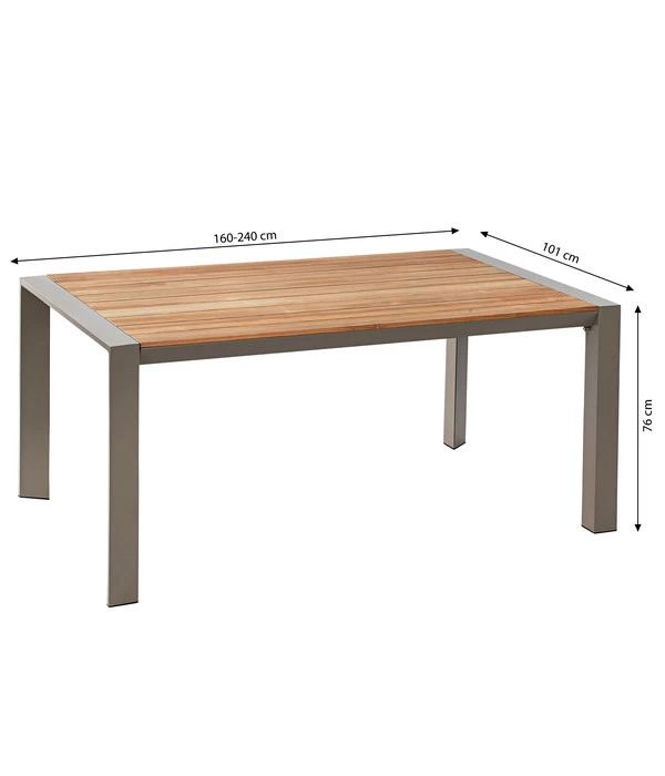 Dehner Holz-Ausziehtisch Cleveland, Ca. B160-240/H76/T101 Cm 6 Dehner Holz-Ausziehtisch Cleveland, Ca. B160-240/H76/T101 Cm – Bild 6