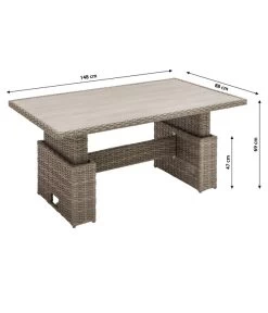 Dehner Geflechtlounge Bologna, 5-teilig -Mobelgarten Verkauf 6903447 WE BG 004 LoungeBolognaNEU