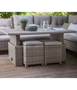 Dehner Geflechtlounge Bologna, 5-teilig -Mobelgarten Verkauf 6903447 WE MO 002 LoungeBolognaNEU