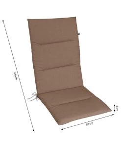 KETTtex Hochlehnerpolster Lindos Taupe, Ca. B120/H4/T50 Cm -Mobelgarten Verkauf 6906986 WE BG 001 KETTtexHochlehnerpolsterLindosTaupe