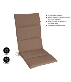 KETTtex Hochlehnerpolster Lindos Taupe, Ca. B120/H4/T50 Cm -Mobelgarten Verkauf 6906986 WE IG 001 KETTtexHochlehnerpolsterLindosTaupe
