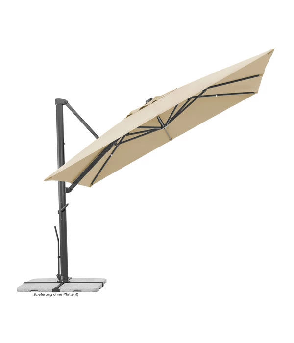 Schneider Ampelschirm Rhodos Smart, Quadratisch, Ca. B300/T300 Cm 2 Schneider Ampelschirm Rhodos Smart, Quadratisch, Ca. B300/T300 Cm – Bild 2