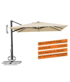 Schneider Ampelschirm Rhodos Smart, Quadratisch, Ca. B300/T300 Cm 24 Schneider Ampelschirm Rhodos Smart, Quadratisch, Ca. B300/T300 Cm -Mobelgarten Verkauf 6953384 WE IG 002 SchneiderAmpelschirmRhodosSmart