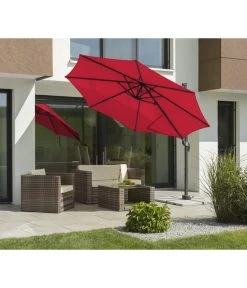 Schneider Ampelschirm Rhodos Junior, Rund, Ca. Ø300 Cm -Mobelgarten Verkauf 6953574 WE MO 001 SchneiderAmpelschirmRhodosJunior300cmrot